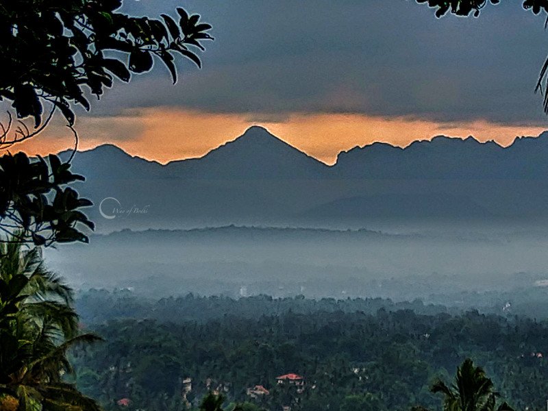 View of Mount Potalaka (Potikai/ Agasthyakoodam) from Trivandrum